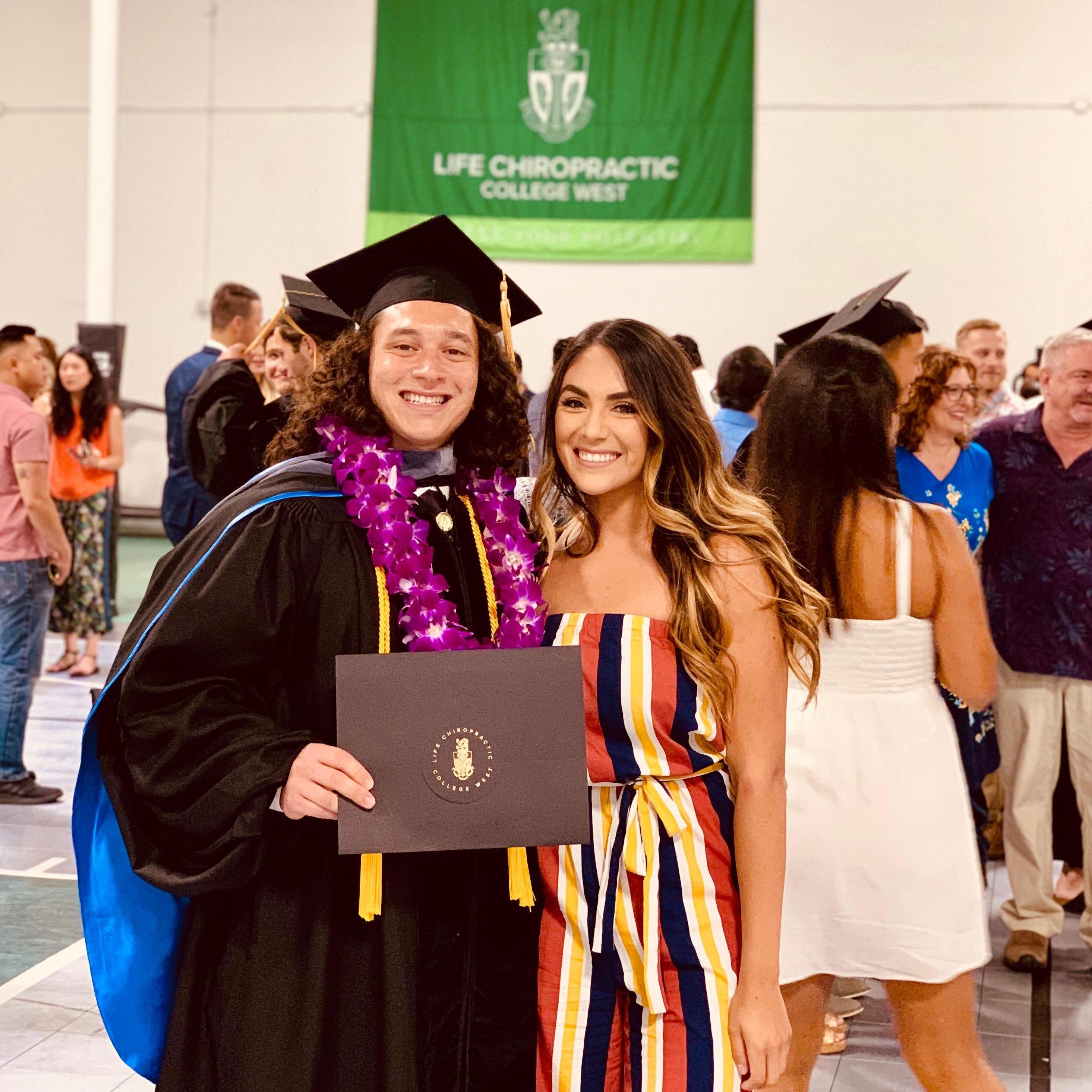 Josh graduating with his Doctorate in Chiropractic