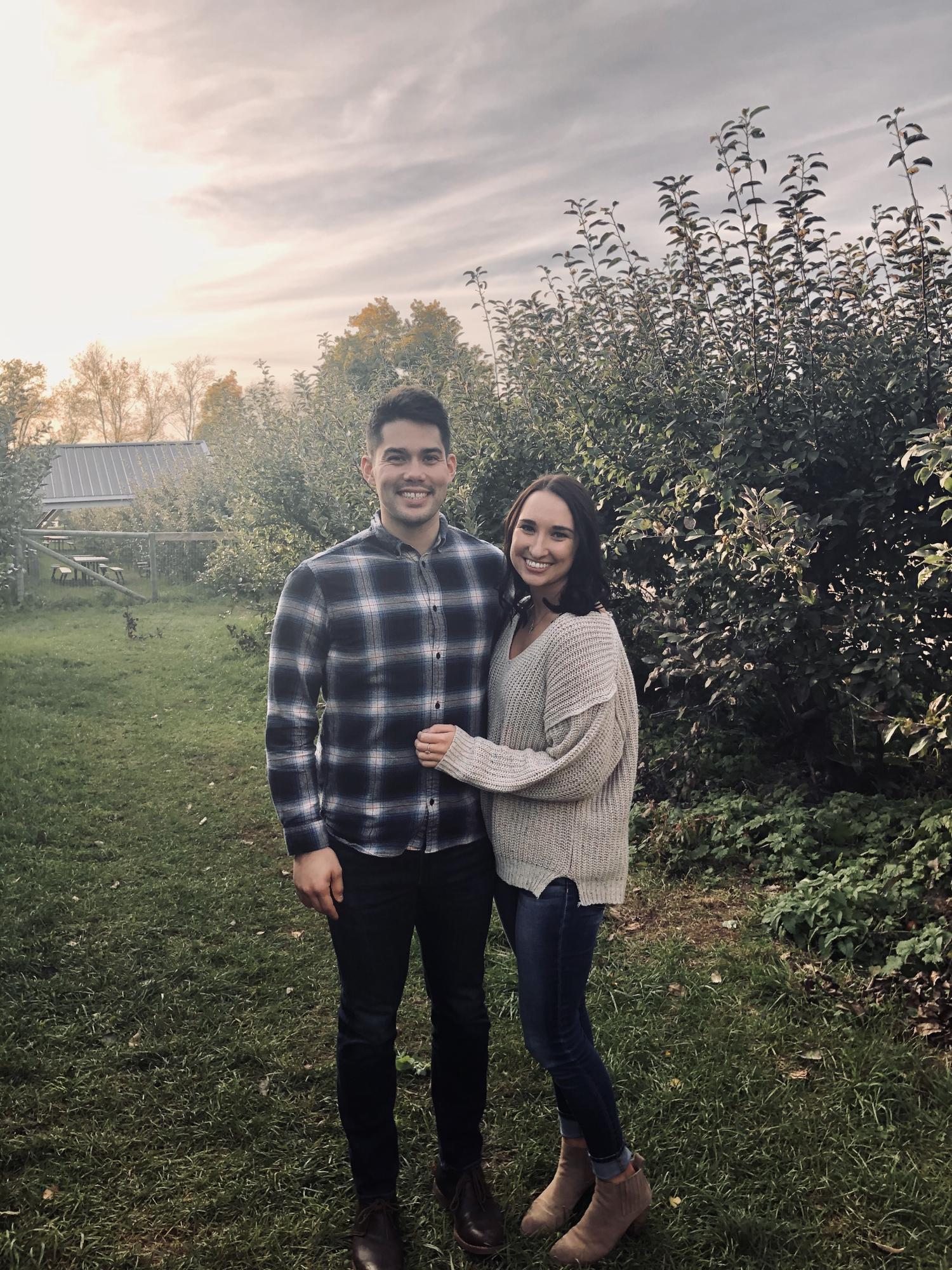 Our first fall date at an apple orchard!