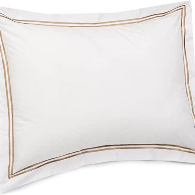 Pinzon 400-Thread-Count Egyptian Cotton Sateen Hotel Stitch Sham - King, Taupe