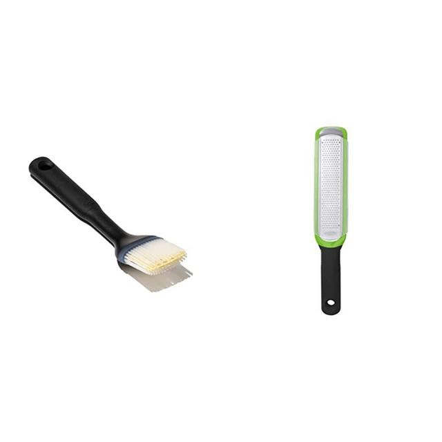 OXO Good Grips Silicone Basting & Pastry Brush - Small & Good Grips Etched Zester and Grater