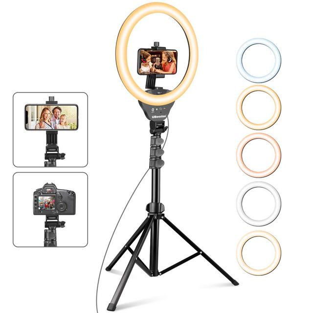 UBeesize 12’’ Ring Light with Tripod, Selfie Ring Light with 67’’ Tripod Stand, Light Ring for Video Recording＆Live Streaming(YouTube, Instagram, TIK Tok), Compatible with Phones, Cameras and Webcams