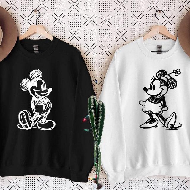 Vintage Mickey Minnie Sweatshirt, Mickey Sketch, Minnie Sketch, Vintage Mickey Minnie, Disney Family Vacation, Disney Kids Disneyworld Gift
