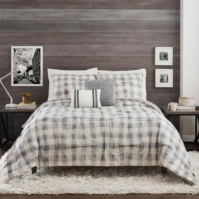 King 5pc Maddie Comforter Set Gray - Makers Collective
