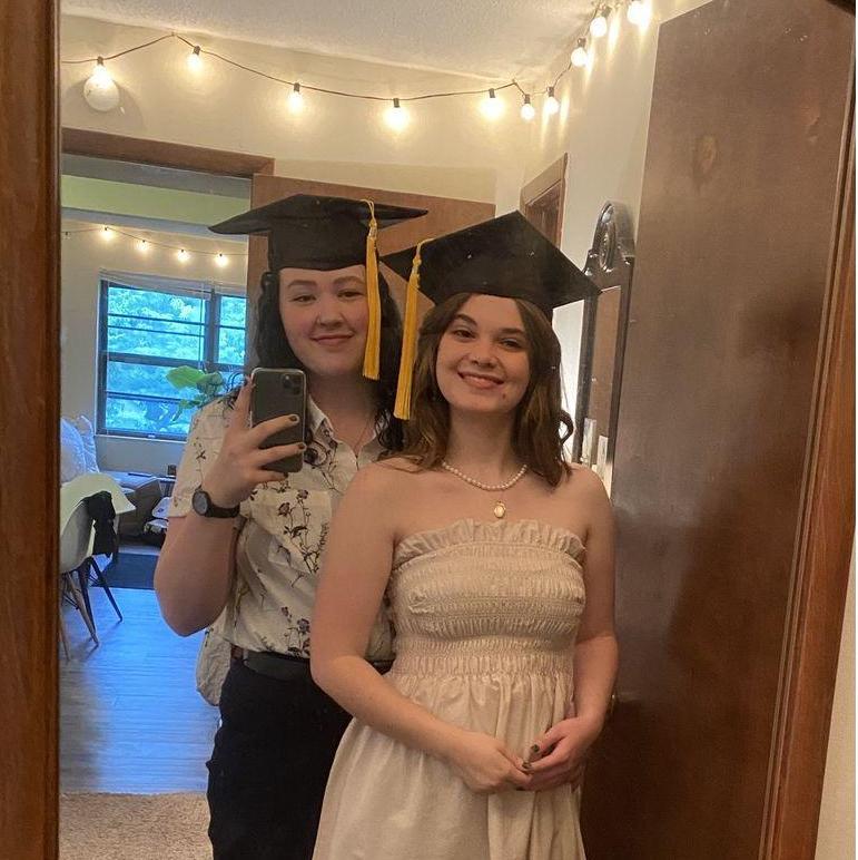 just before our graduation ceremony at k-state, 2021