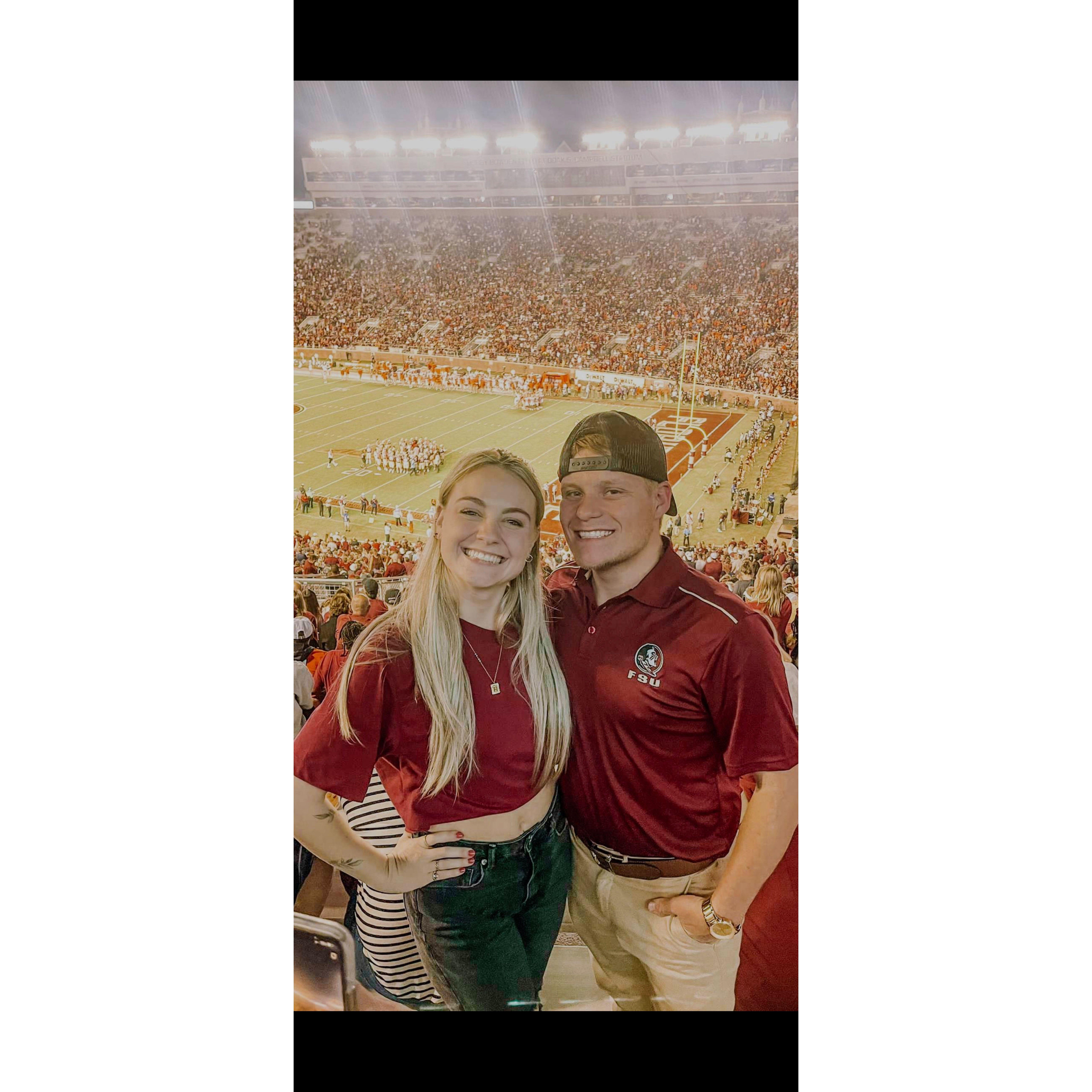 The first of many football games we would be attending