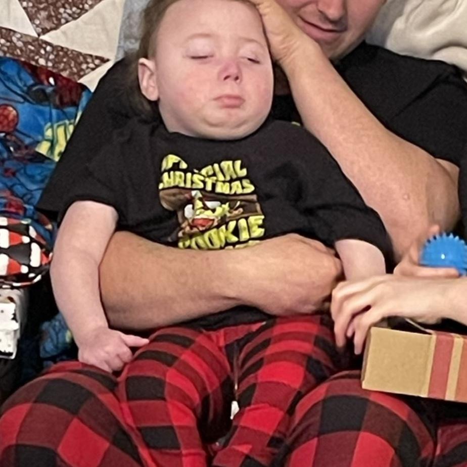 Justin didn’t really care about Christmas, he just wanted to nap