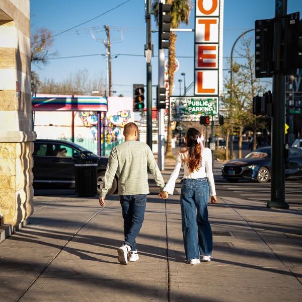 When in Downtown Vegas, we recommend being with a buddy and holding hands.
