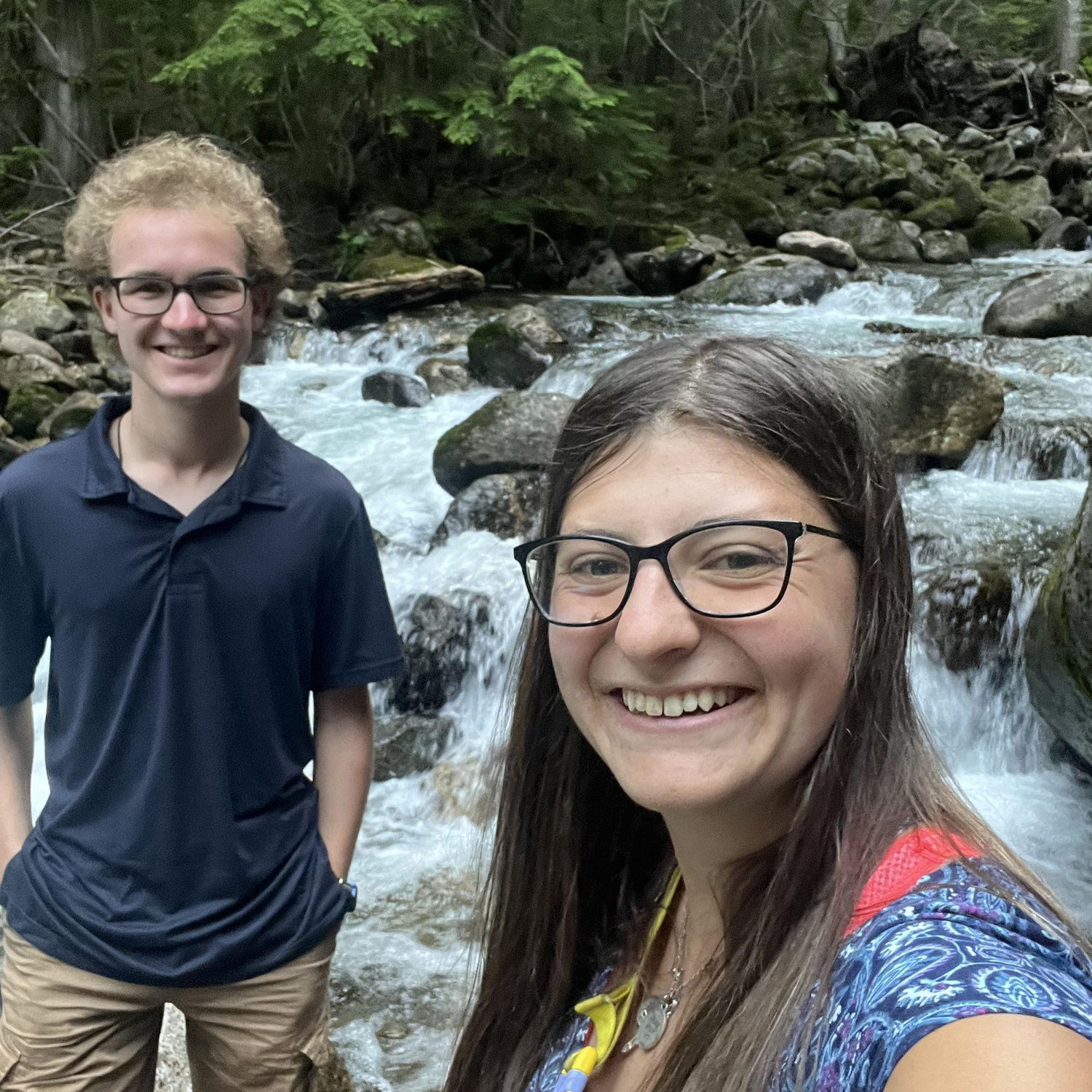 We went on a date to dinner and then decided to hike.