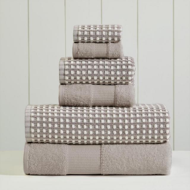 Amrapur Overseas 6-Piece Flax Cotton Bath Towel Set (cobblestone)