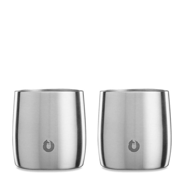 SNOWFOX Premium Vacuum Insulated Stainless Steel Whiskey Rocks Glass, Set of 2, Old Fashioned, Whiskey, Lowball Glasses, Elegant Home Bartending, Beverages & Cocktails Stay Cold