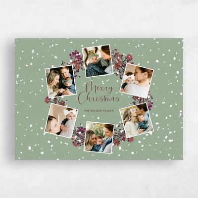 Sage, Green Holiday Card - Oakes