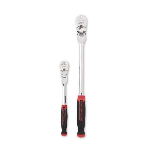 GEARWRENCH 2 Pc. 1/4" & 3/8" Drive 120XP Dual Material Flex Head Teardrop Ratchet Set - 81204P