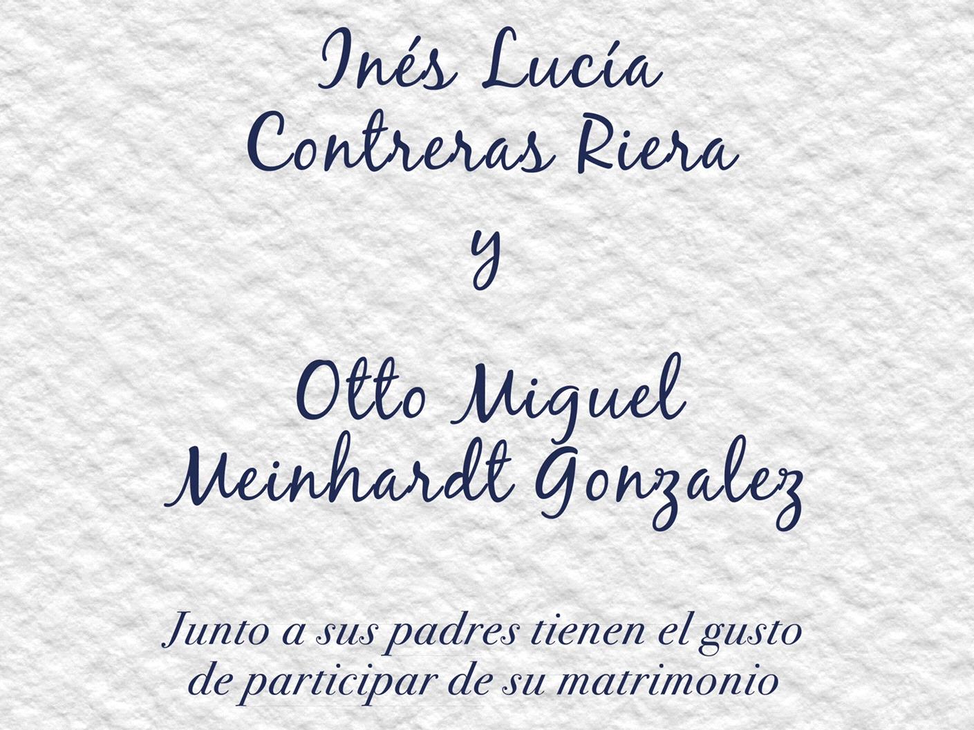 The Wedding Website of Ines Contreras and Otto Meinhardt