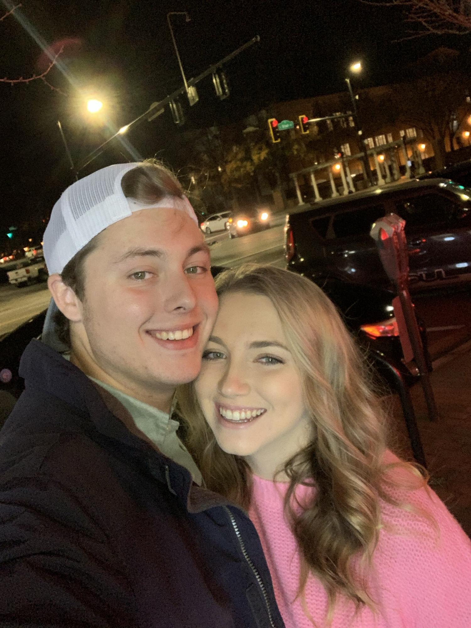 Minutes before we got engaged!