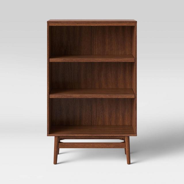 Ellwood 3 Shelf Mid Century Modern Wood Bookcase Brown - Project 62™