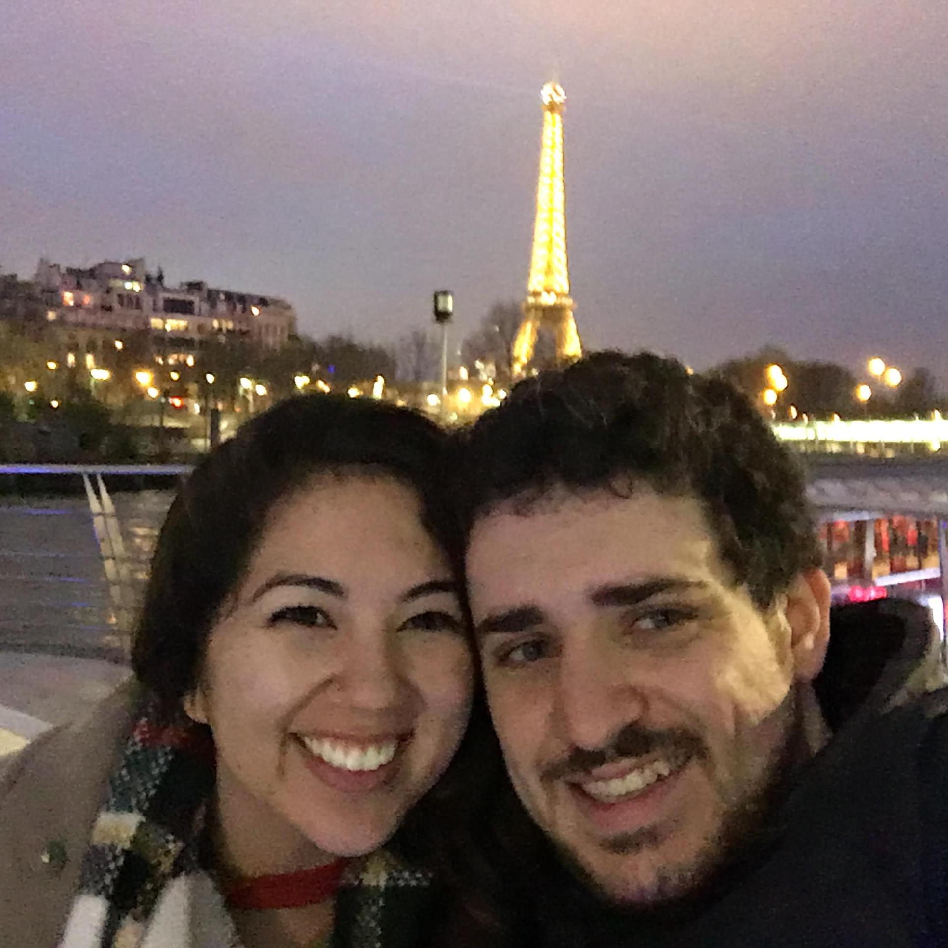 Date night on a boat cruise on the Seine. March 2017.