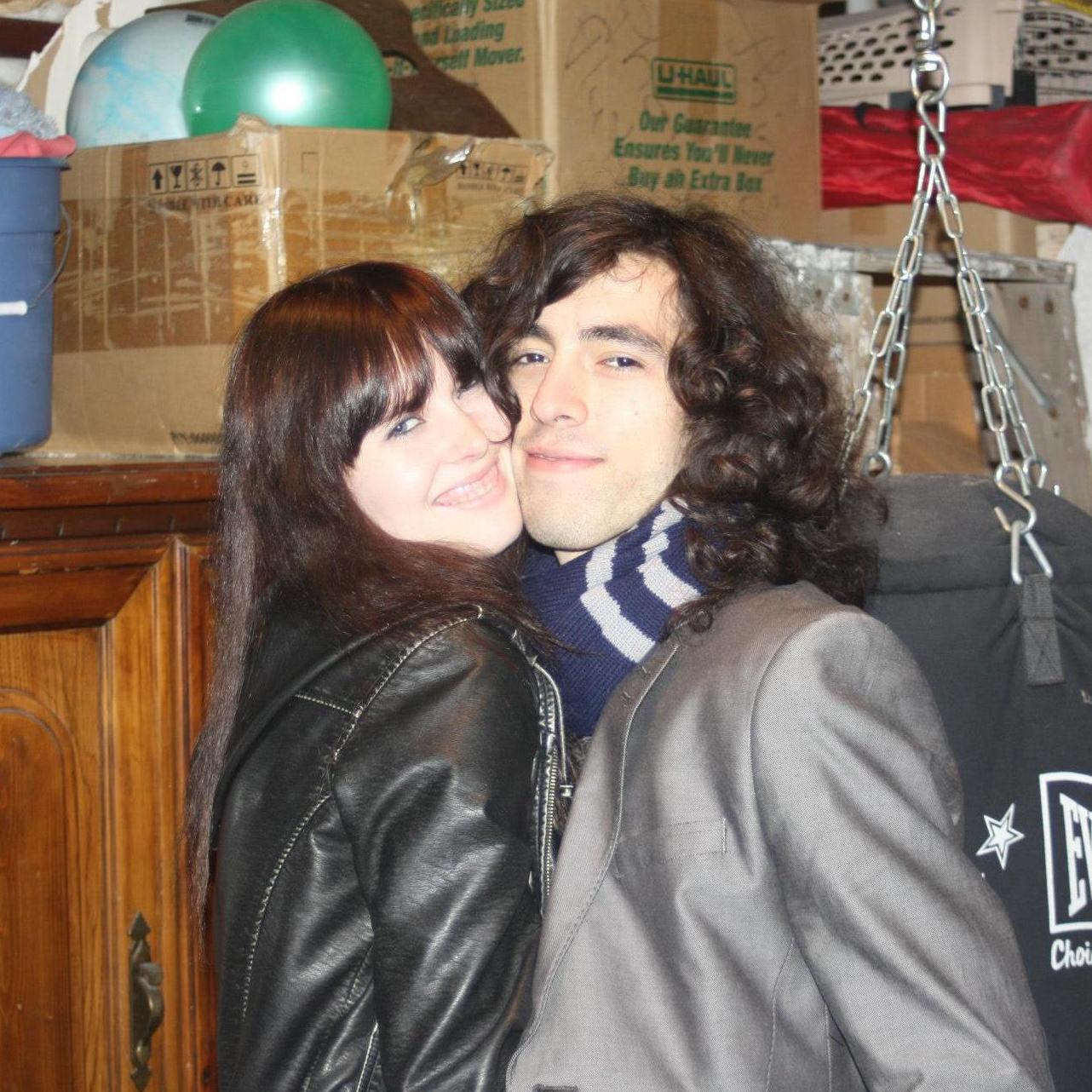 Him looking fabulous...and me looking like a dork