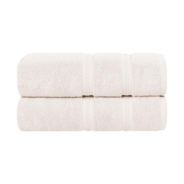 Smart Dry Cotton Medium Weight Solid Bath Sheet Set of 2, Ivory - Blue Nile Mills
