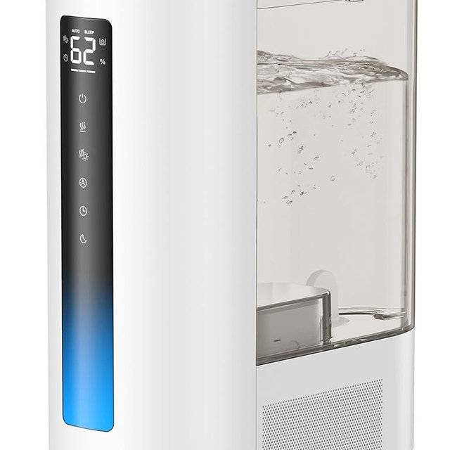 Dreo 6L Humidifiers for Bedroom and Large Room, Cool & Warm Mist Humidifier for Plants, with Precise Humidity Sensor, 60-Hour Runtime, Indicator Light, Dual Aromapad Tray, Baby-friendly, HM713
