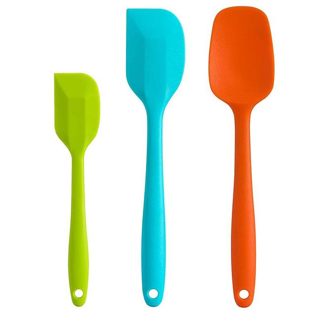 Cooptop Silicone Spatula Set - Rubber Spatula - Heat Resistant Baking Spoon & Spatulas (Colorful)