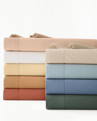 Queen Cotton Sateen Fitted and Flat Sheets - Spruce