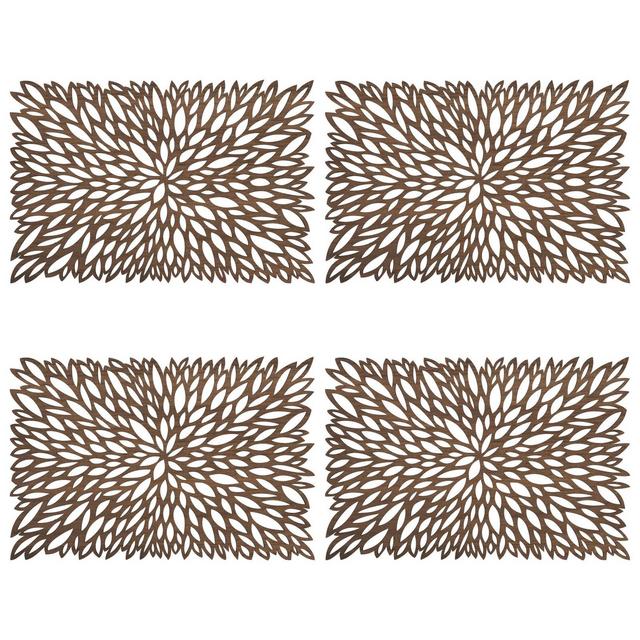 4pk Wood Laser Cut Placemats - Saro Lifestyle