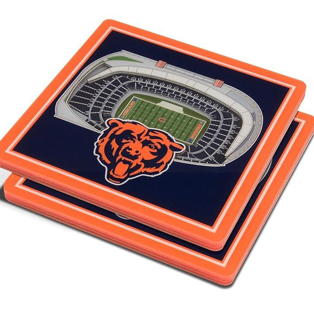 YouTheFan NFL Chicago Bears 3D StadiumView Coasters - Soldier Field