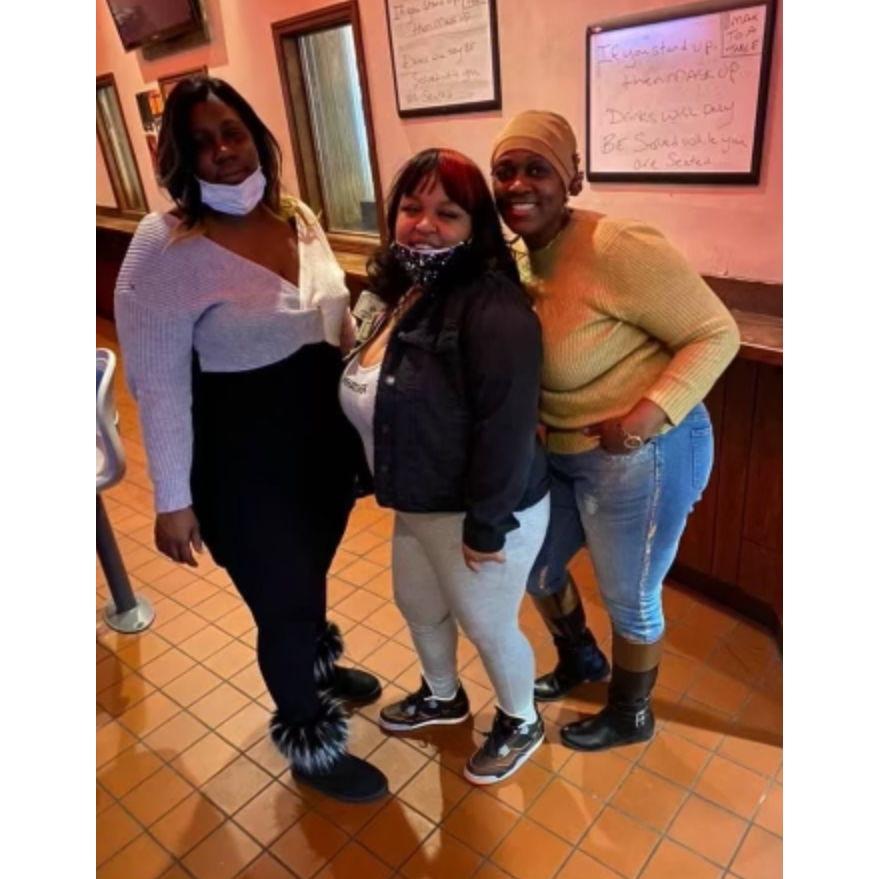My mom, sister, and me