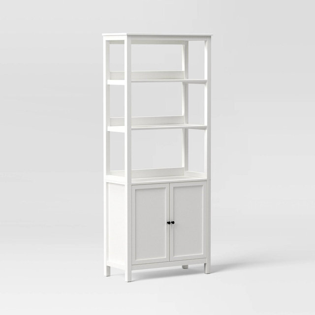 72" Bookcase Open Top with Storage Traditional and Classic White - Room Essentials™