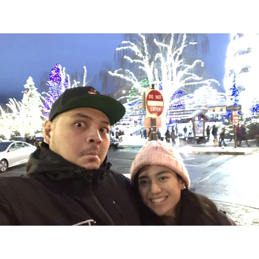 In Leavenworth drinking all of the Hofbrau originals and enjoying the lights! Such a wonderful place!