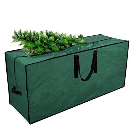 Primode Xmas Tree Storage Bag | Fits Up to 9 Ft. Tall Disassembled Tree I 65” x 15” x 30” Holiday Tree Storage Case | Protective Zippered Artificial Xmas Tree Bag with Handles (Green)