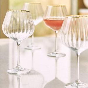 Waterfall Red Wine Glasses, Set of 4 - Clear
