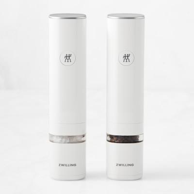 Zwilling Enfinigy Electric Salt & Pepper Mill, Set of 2, White