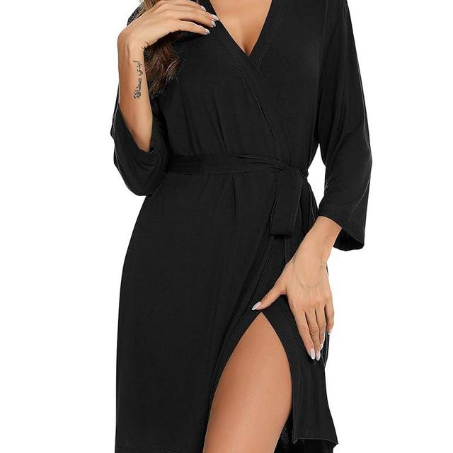 Samring Women's Lightweight Robe Soft Kimono Robes Short Bathrobe for Women Sleepwear