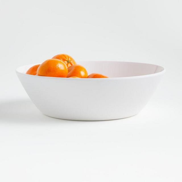 Lunea White 11.75" Outdoor Melamine Serving Bowl