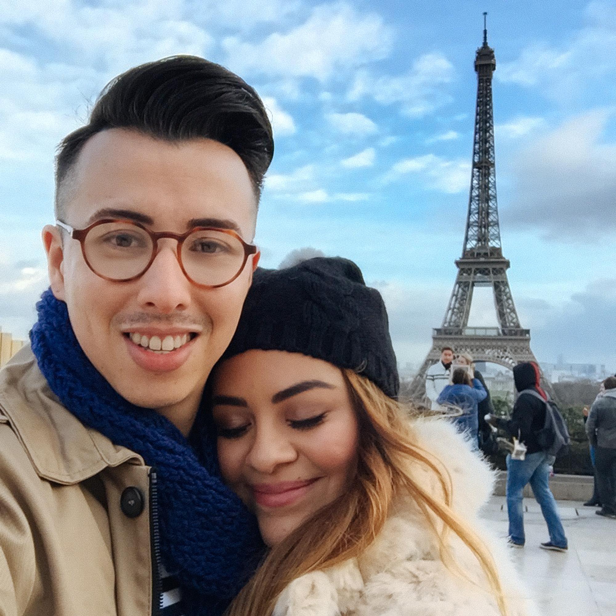 Our first day as an engaged couple.  We woke up early, had breakfast, and headed out to see the Eiffel Tower for the first time.  This is actually were Blake intended to propose!