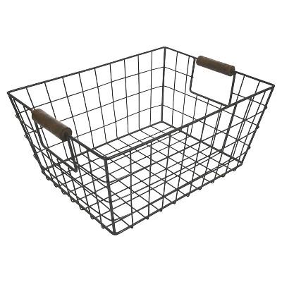 Product description page - Wire Metal Garden Basket, Black - Threshold™