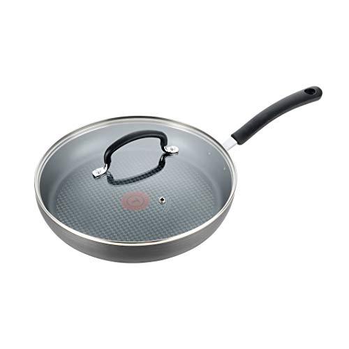 T-fal E76597 Ultimate Hard Anodized Nonstick 10 Inch Fry Pan with Lid, Dishwasher Safe Frying Pan, Black