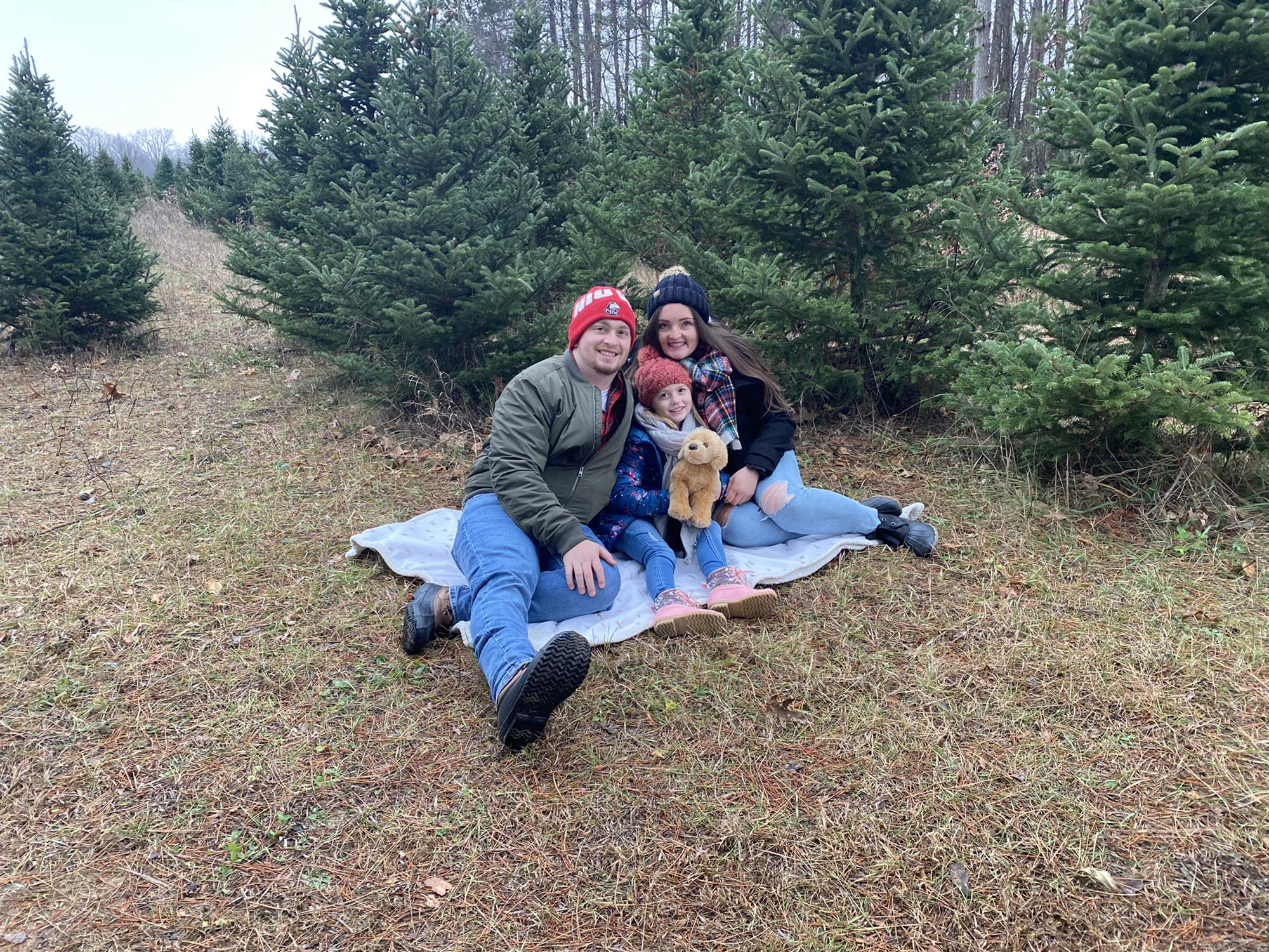 Visiting the Christmas tree farm for the first time