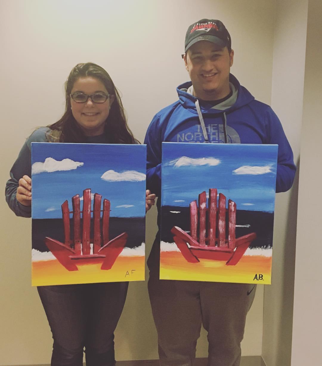 First Paint Night in College - March 2017