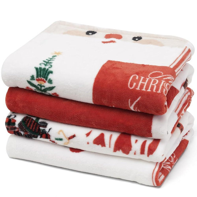 PHF Printed Fleece Blanket King Size, No Shed No Pilling Ultra Soft Plush Cozy Xmas Prints Theme Home Décor Flannel Blanket for Bed, Sofa, Couch and Gift, 108" x 90", Christmas Island