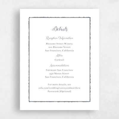 Charcoal, White Wedding Enclosure - Remi