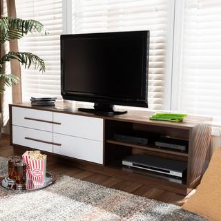 Mette Mid-Century Modern Finished 4-Drawer Wood TV Stand