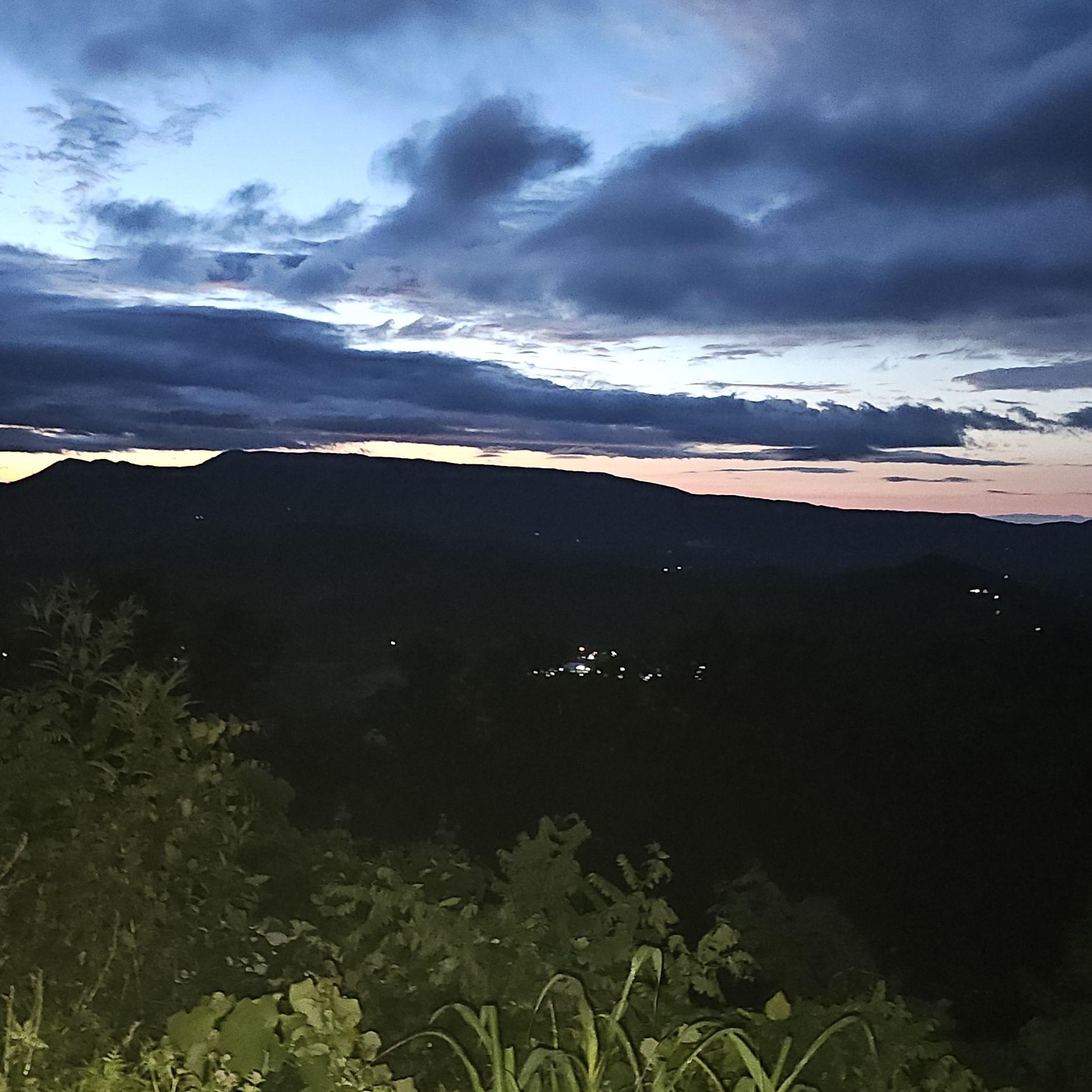 August 3 - Our first sunset together up in the Foothills