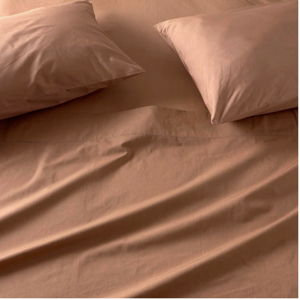 Stonewashed Organic Cotton Percale Sheet Set - Terracotta
