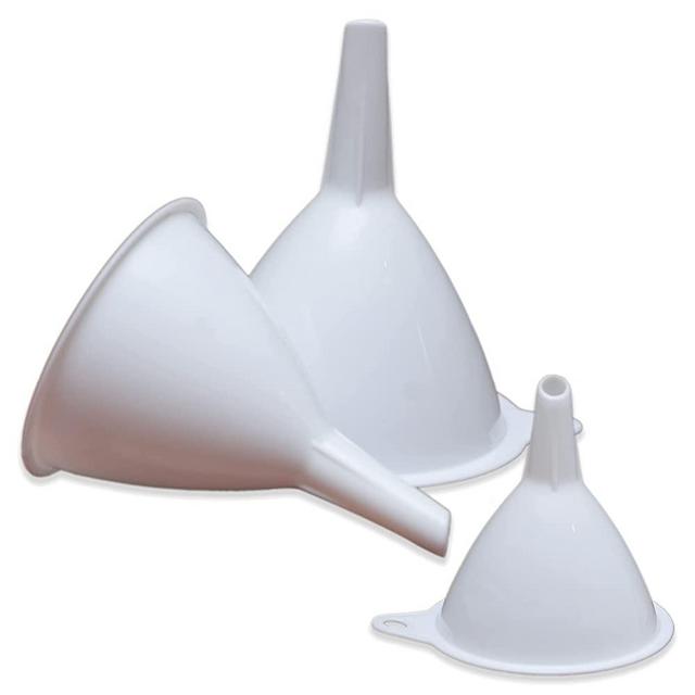 Plastic Funnel for Kitchen Use Sets of 3, Funnel, Kitchen Funnel, Funnel for Filling Bottles, Funnel for Automotive Use, Oil Funnel, Small Funnel.