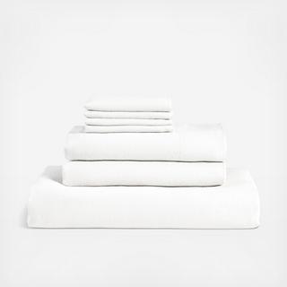 Washed European Linen 7-Piece Sheet & Duvet Bundle