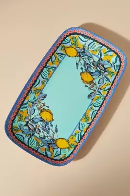 Alexandra Farmer The Flock Melamine Rectangle Platter