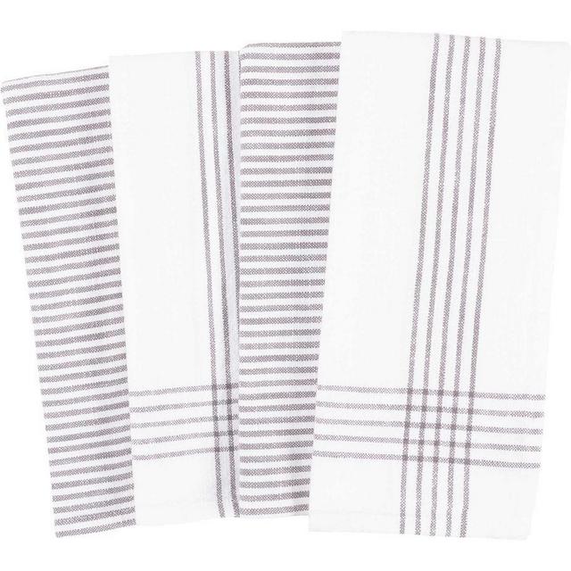 Monaco Washed Cotton Dish Towels, Set of 4 - Frost Gray