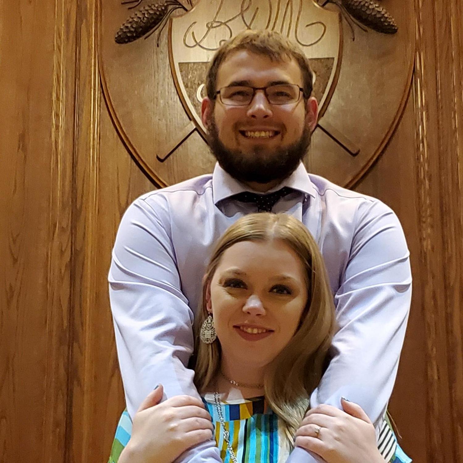Taylor and Nathan at Meredith and Alex Rathe's Wedding. October 12, 2019